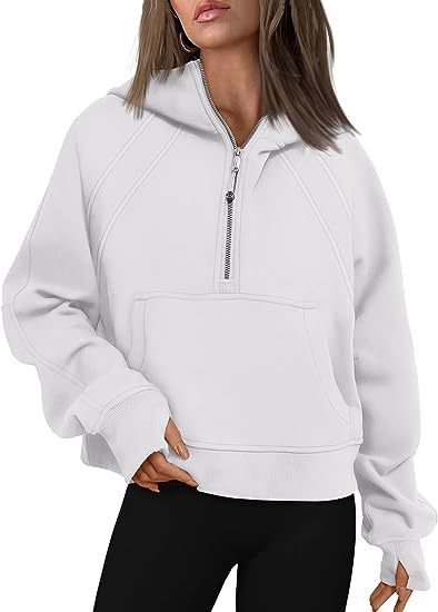 Women’s Casual Long Sleeve Zip-Up Hoodie with Front Pocket