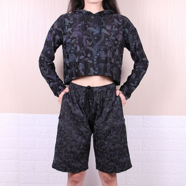 Fashion Reflective Mushroom Hoodie – Glow Effect Casual Sweatshirt