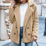 Women's Loose Fluffy Lapel Jacket – Cozy Winter Outerwear