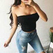 Women’s Fitted Sleeveless Top – Trendy Fashion Crop Tank