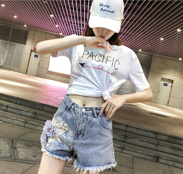 Women’s High-Waist Denim Shorts – Casual Summer Jean Style