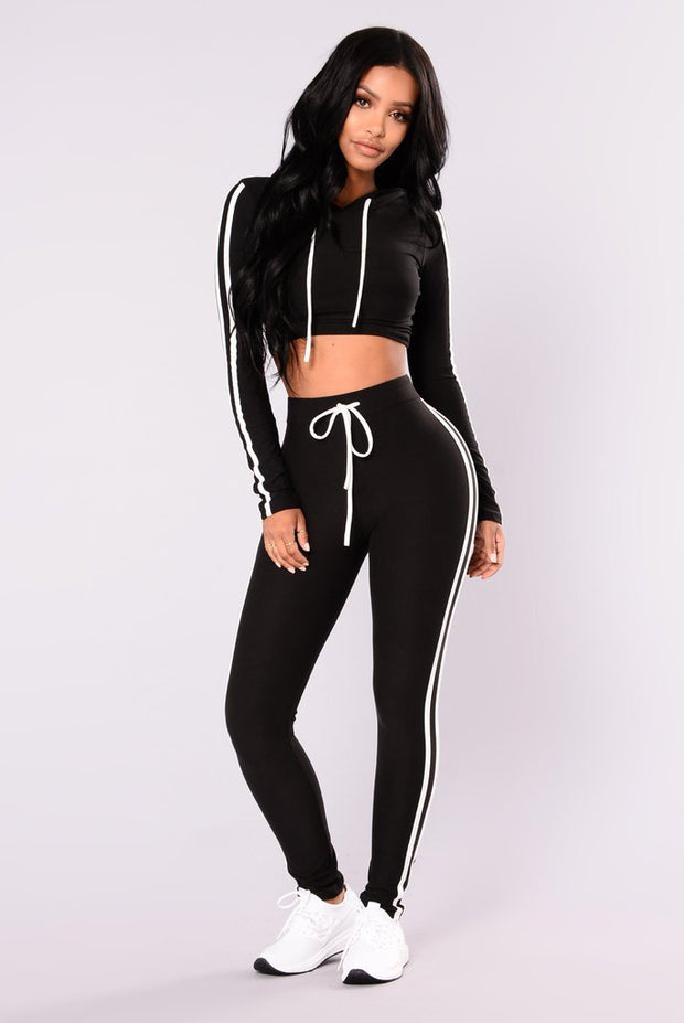 Women’s Sportswear Tracksuit with Hoodie and Sweatpants