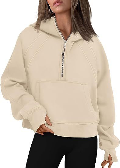 Women’s Casual Long Sleeve Zip-Up Hoodie with Front Pocket