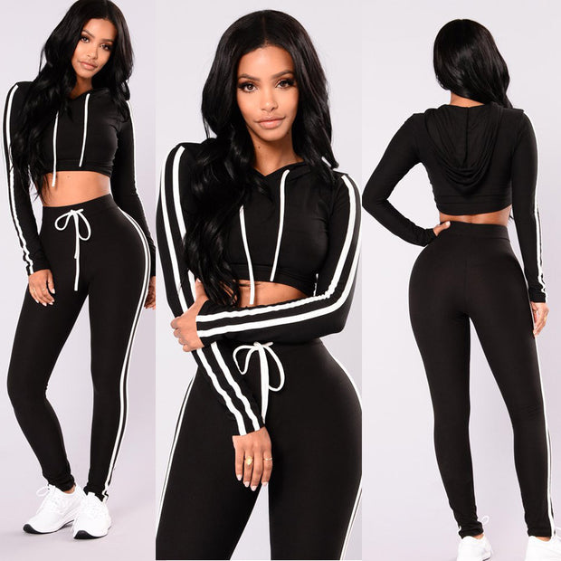 Women’s Sportswear Tracksuit with Hoodie and Sweatpants