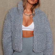 Winter Faux Lamb Wool Short Jacket for Women