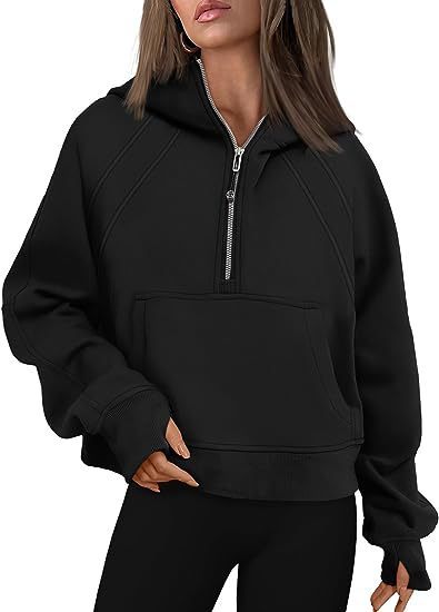 Women’s Casual Long Sleeve Zip-Up Hoodie with Front Pocket