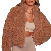 Winter Faux Lamb Wool Short Jacket for Women