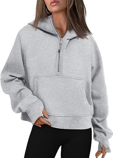 Women’s Casual Long Sleeve Zip-Up Hoodie with Front Pocket