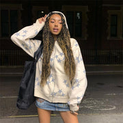 Fashion Star Printed Hooded Jacket for Women