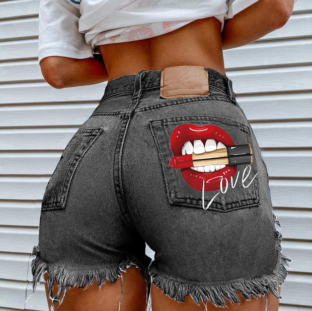 Women's Fashion Ripped Denim Shorts