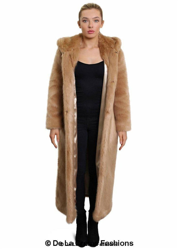 Women's Iconic Faux Fur Hooded Long Coat
