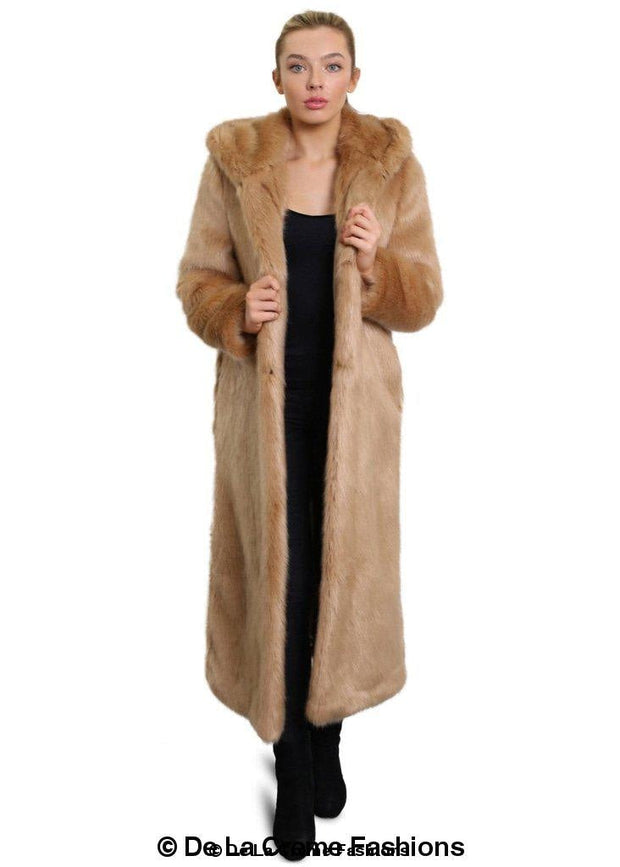 Women's Iconic Faux Fur Hooded Long Coat