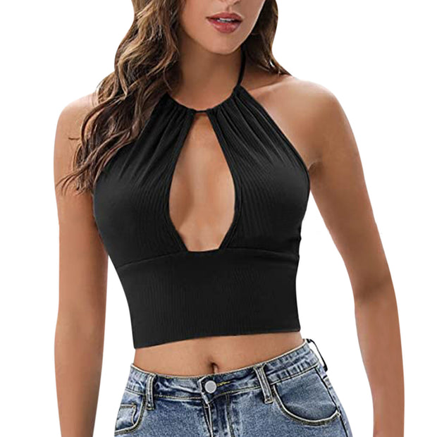 Women's fashionable tank top with chic design and cutout