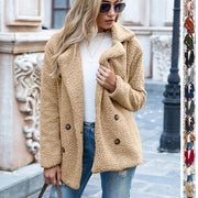 Women's Loose Fluffy Lapel Jacket – Cozy Winter Outerwear