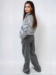 Ruched Sleeve Oversized Hoodie