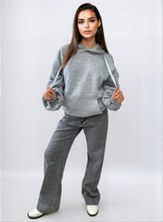 Ruched Sleeve Oversized Hoodie