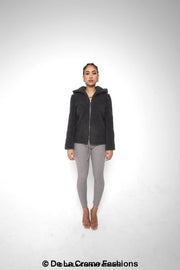 Zip Up Hooded Borg Teddy Jacket