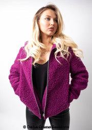 Zip Up Hooded Borg Teddy Jacket