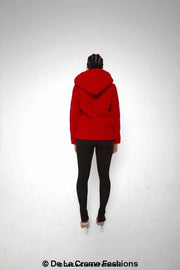 Zip Up Hooded Borg Teddy Jacket