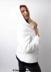 Zip Up Hooded Borg Teddy Jacket