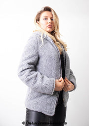 Zip Up Hooded Borg Teddy Jacket