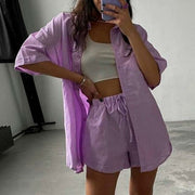 Green Streetwear Shorts Suit