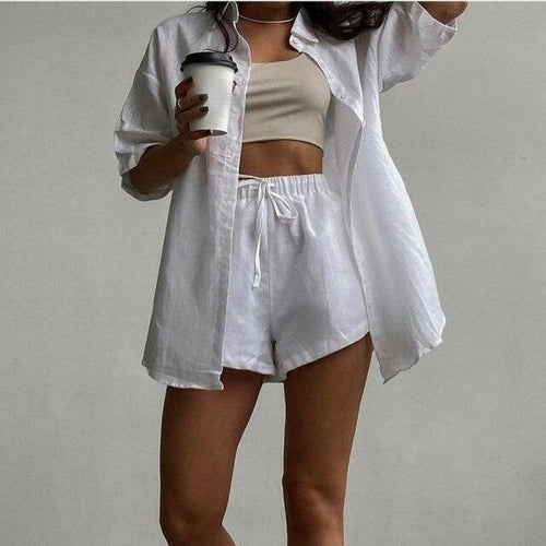 Green Streetwear Shorts Suit