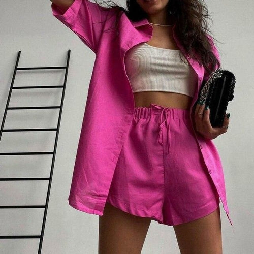 Green Streetwear Shorts Suit